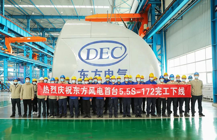 開啟“6MW時代”！國內(nèi)陸上單機容量最大風(fēng)電機組下線